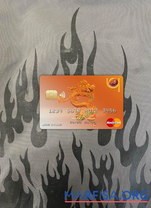 Printable Bhutan Druk PNB bank mastercard photolook front real example
